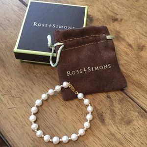 NEW Cultured Pearl Bracelet 14k Gold/Ross Simon